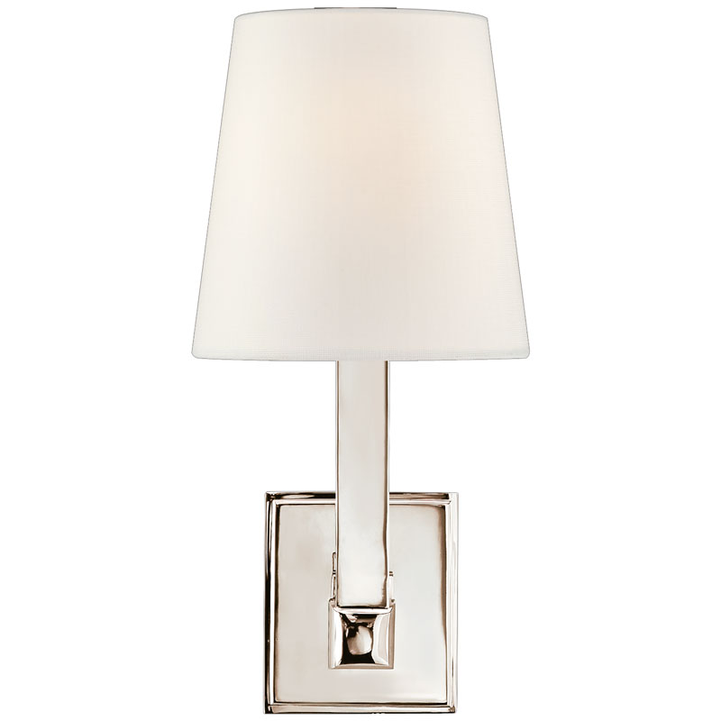 Seinävalaisin Square Tube Single Sconce, Nickel