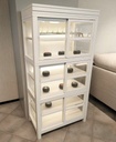 Villinki vitriini valoilla 70 x 139 cm, lumivalkoinen