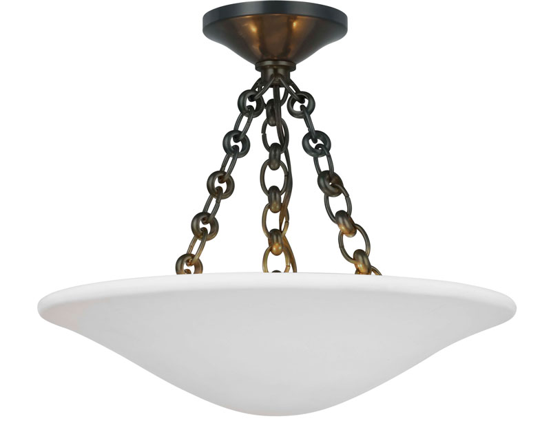 Kattovalaisin Mollino 16" Semi Flush Mount, Bronze