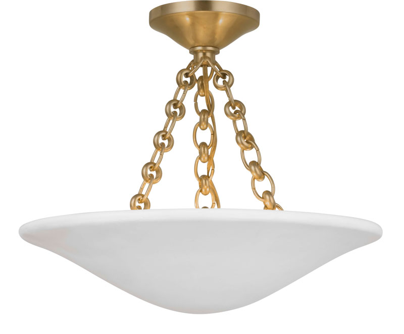 Kattovalaisin Mollino 16" Semi Flush Mount, Brass