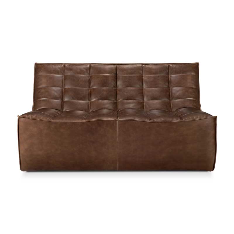 Sohva N701 2:n istuttava, nahka Chestnut