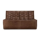 Sohva N701 2:n istuttava, nahka Chestnut