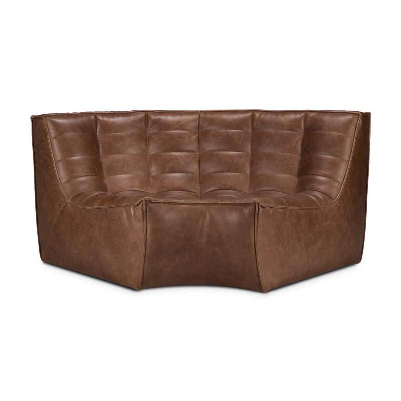 Pyöreä kulmaosa N701, nahka Chestnut