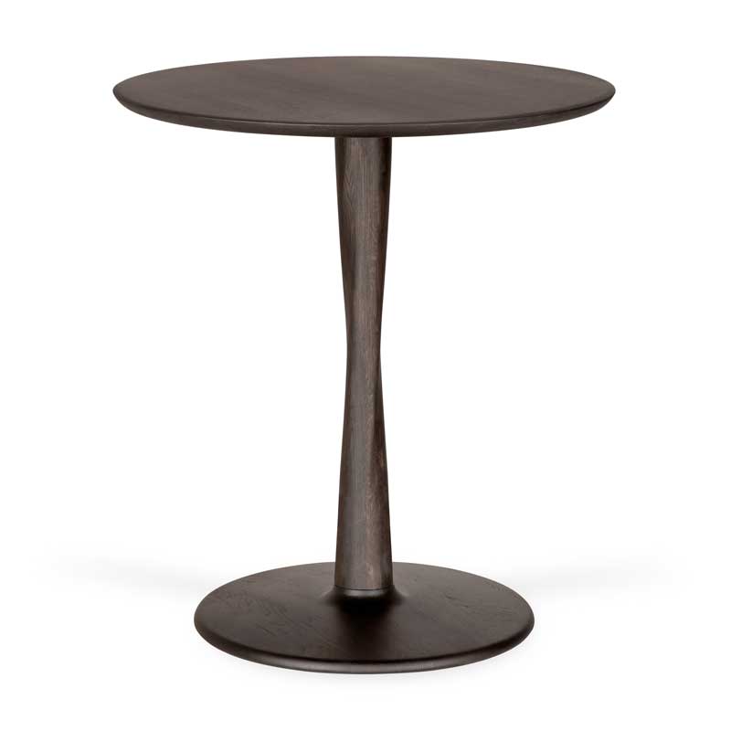 Pyöreä ruokapöytä Torsion 70 cm, tammi, ruskea