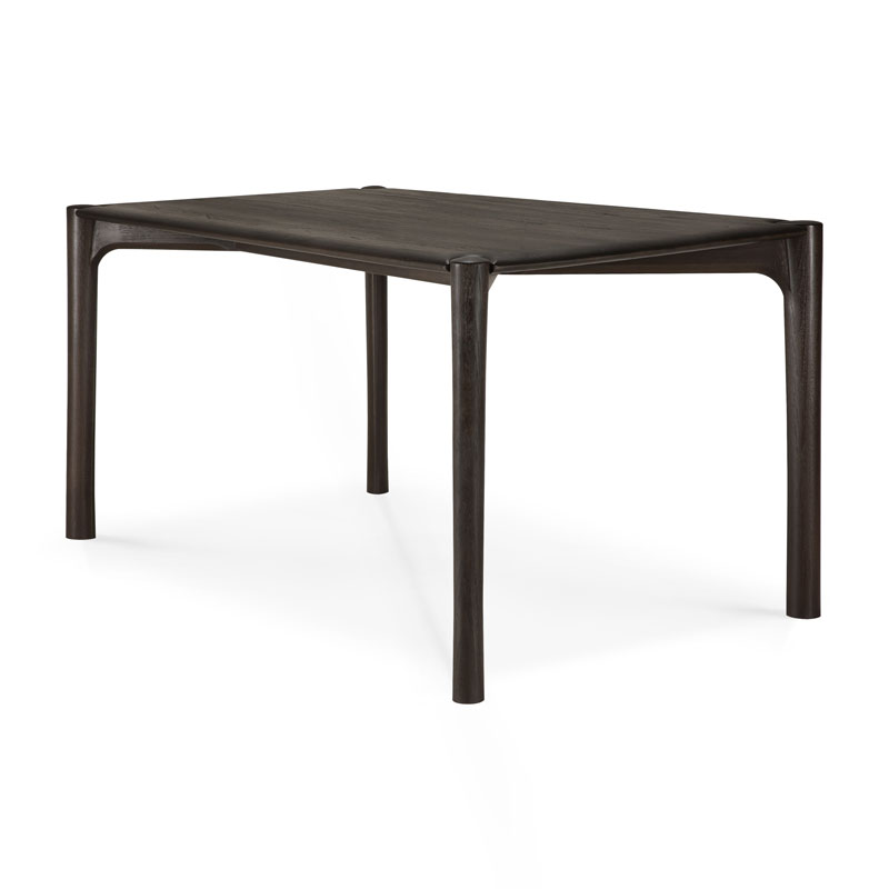 Ruokapöytä PI, tiikki, tummanruskea, useita kokoja