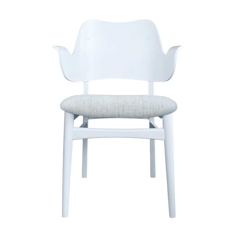Pehmustettu ruokapöydän tuoli Gesture, valkoinen, Faith