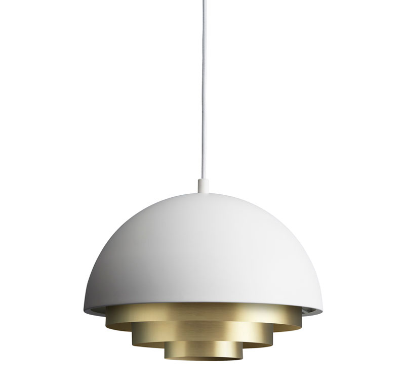 Kattovalaisin Milieu Color Mini, White/Brass