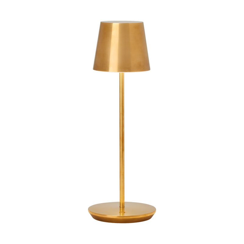 Ladattava pöytävalaisin Nevis, Natural Brass, ulkokäyttöön