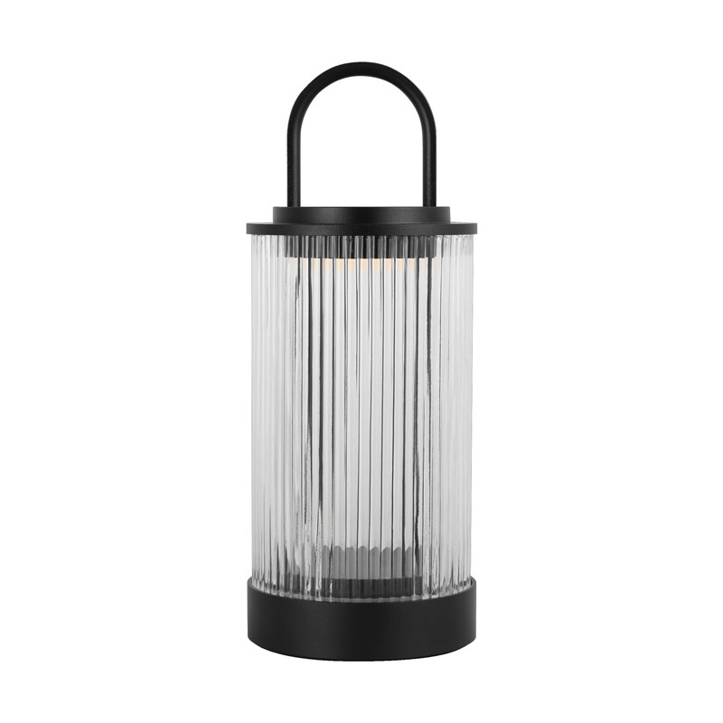 Ladattava pöytävalaisin Tawa, Black, ulkokäyttöön