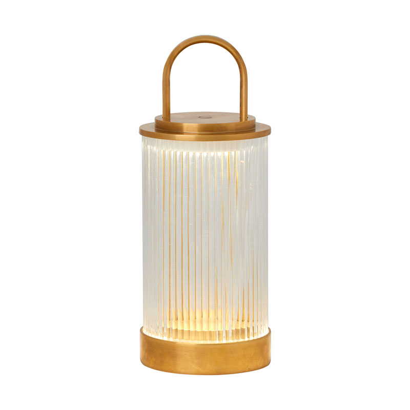 Ladattava pöytävalaisin Tawa, Natural Brass, ulkokäyttöön