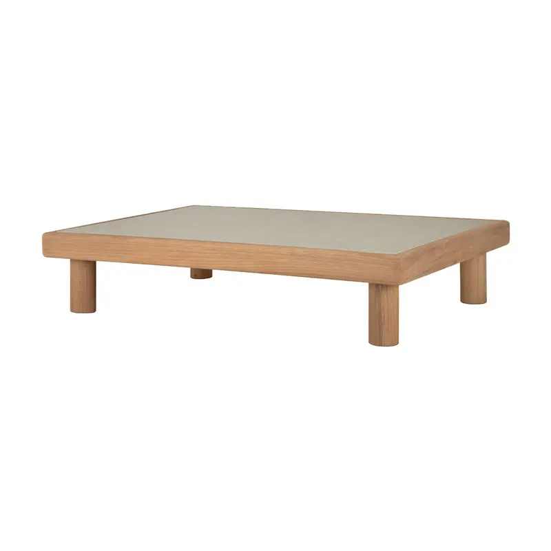 Sohvapöytä Monocle Outdoor 120 x 83 cm, tiikki, betoni