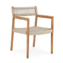 Käsinojatuoli Jack Woven Outdoor, tiikki