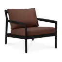 Nojatuoli Jack Outdoor, tiikki, musta, pehmusteella, eri värejä