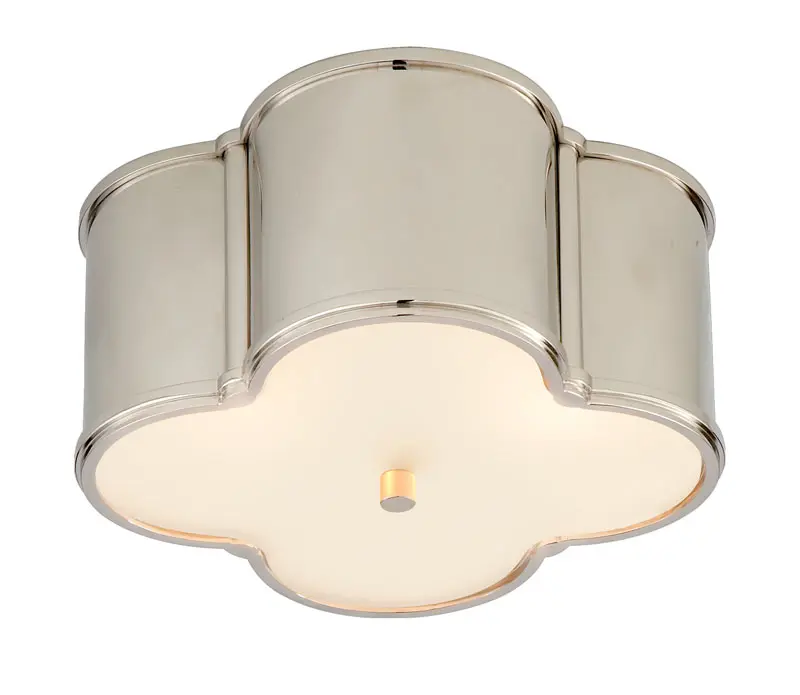 Plafondi Basil Small Flush Mount, Polished Nickel