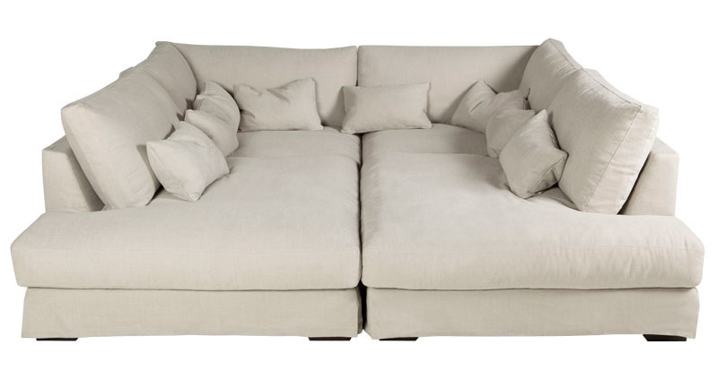 Tupladivaani Heaven Lux, Linen Natur