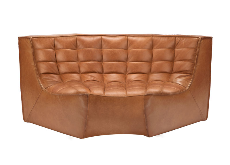 Pyöreä kulmaosa N701, nahka Old Saddle