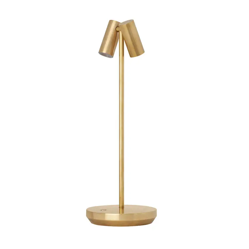 Ladattava pöytävalaisin Doppia, Brass, ulkokäyttöön 