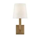 Seinävalaisin Square Tube Single Sconce, Brass