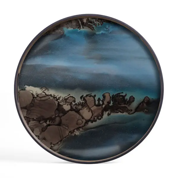 Pyöreä tarjotin Organic 48 cm, Slate