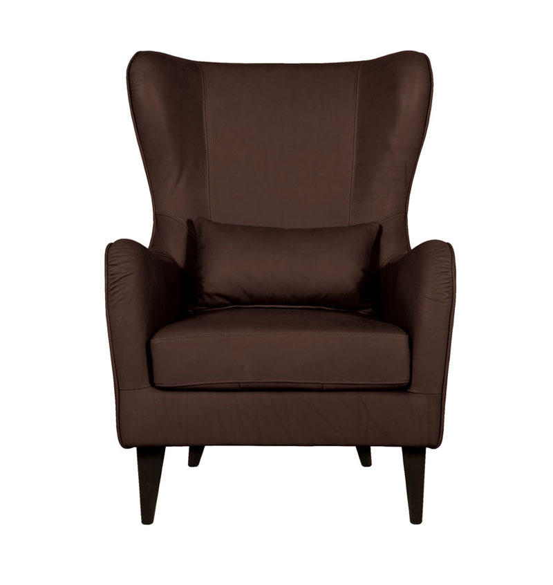 Nojatuoli Greta, nahkaverhoilu, Dark Brown