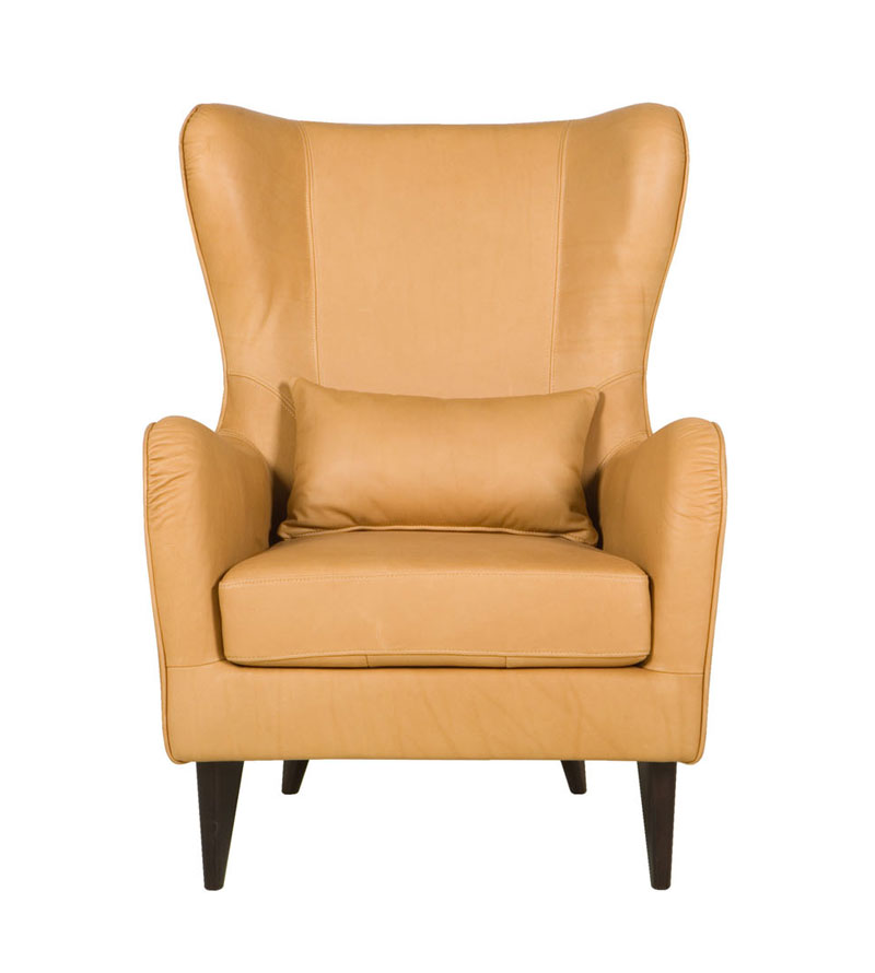 Nojatuoli Greta, nahkaverhoilu, Latte