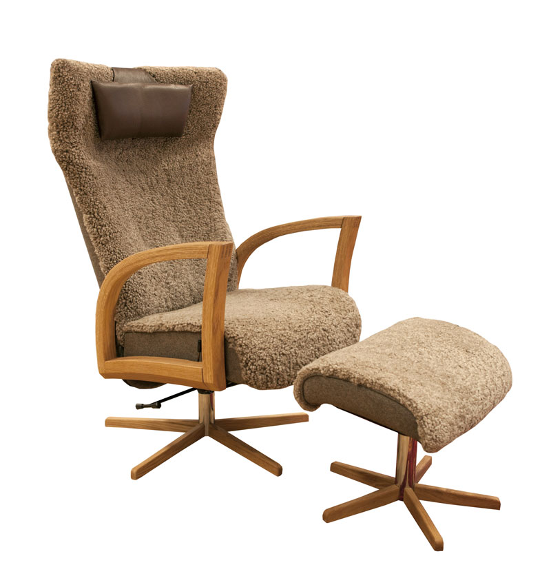 Mekanismituoli pyörivä Focus ja rahi, lampaankarva, Sahara