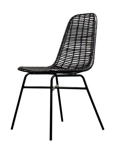 [K&K-ARTI-BLACK/B1578] Ruokapöydän tuoli Arti, rottinki