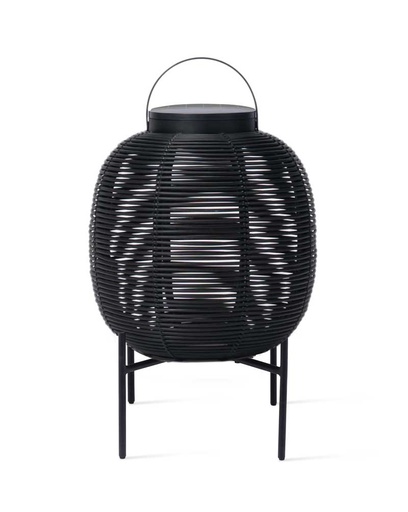 [VINCE-GI402M007S010] Aurinkokennolyhty Tika 59 cm, teräsjalka, musta