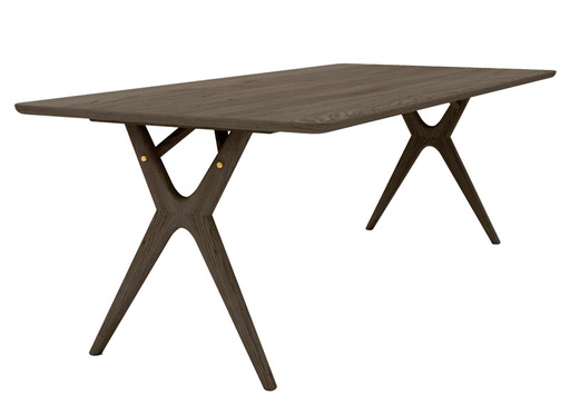 [K&K-F-AM3XM-2210-112-EP3-BRASS-UP] Ruokapöytä Amelia 220 x 100 cm, saarni C11