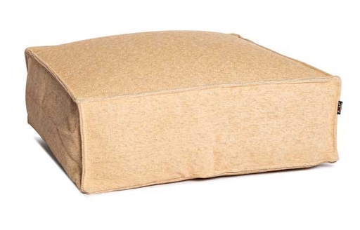 [ROOLF-081-0001-96-GOLD] Silky Square Pouf -rahi, Gold