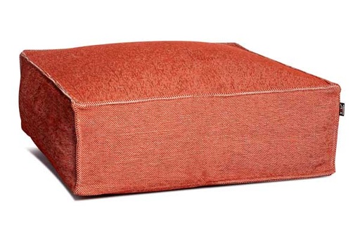 [ROOLF-081-0001-96-TERRACOTTA] Silky Square Pouf -rahi, Terracotta
