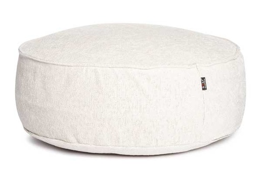 [ROOLF-081-0003-96-BEIGE] Silky Round Pouf -rahi, Beige