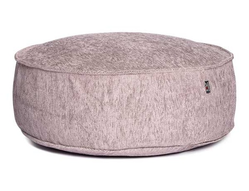 [ROOLF-081-0003-96-LILAC] Silky Round Pouf -rahi, Lilac