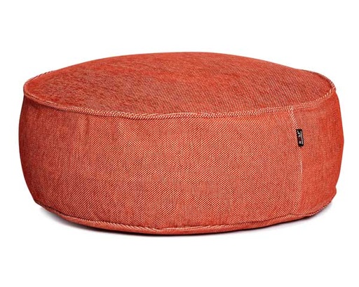 [ROOLF-081-0003-96-TERRACOTTA] Silky Round Pouf -rahi, Terracotta