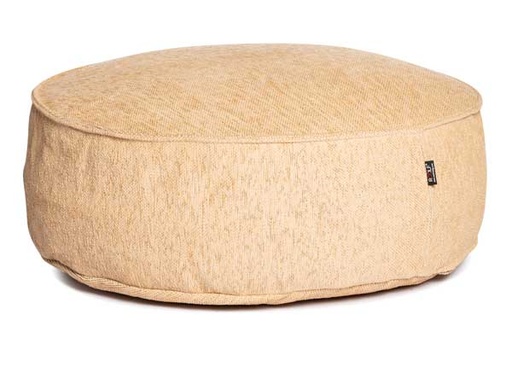 [ROOLF-081-0003-96-GOLD] Silky Round Pouf -rahi, Gold