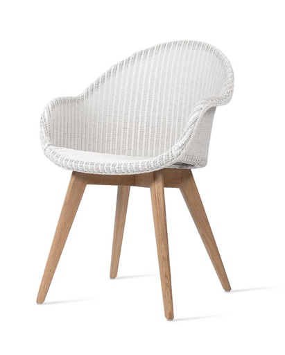 [VINCE-DC074I024-] Ruokapöydän tuoli Avril High back, tammijalat, Pure White