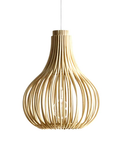 [VINCE-LA011I204] Kattovalaisin Bulb Small, rottinki, Pure Natural