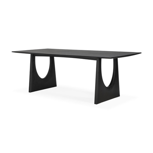 [ETHNI-53058] Ruokapöytä Geometric 220 x 100 cm, tammi, musta