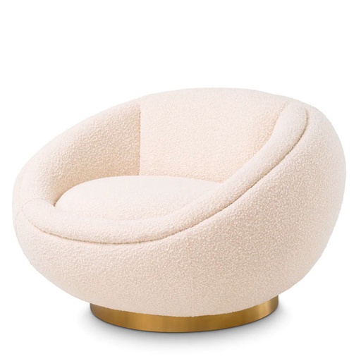 [EICH-114819] Pyörivä nojatuoli Bollinger, Bouclé Cream