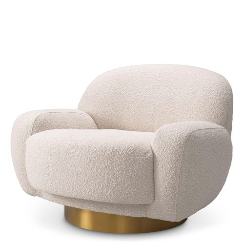 [EICH-116333] Pyörivä nojatuoli Udine, Bouclé Cream