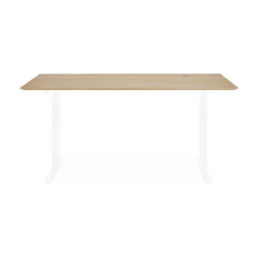 [ETHNI-51566] Bok säädettävän pöydän kansi 160 x 80 cm, tammi, johtoaukolla