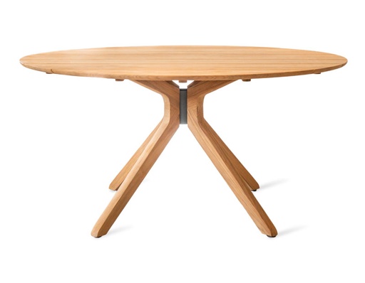 [VINCE-GT196] Pyöreä ruokapöytä Noa 150 cm, tiikki
