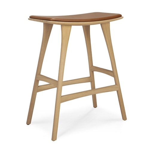 [ETHNI-53050] Saareketuoli Osso, tammi, nahka Cognac