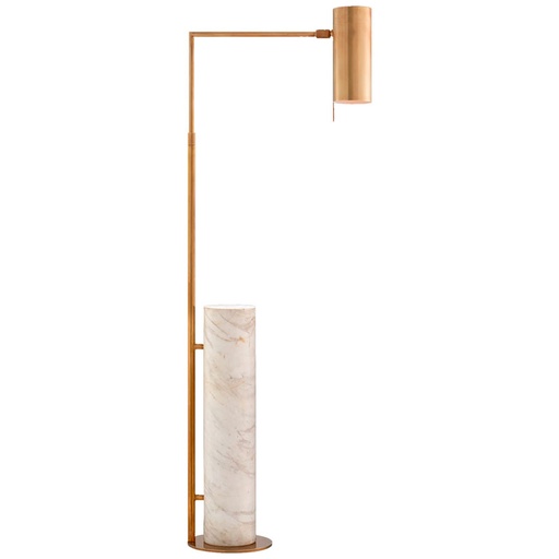 [VCC-KW 1611AB/WM-EU] Lattiavalaisin Kelly Wearstler Alma Floor Lamp, messinki & marmori