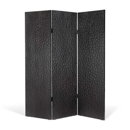 [ETHNI-35135] Kolmiosainen sermi 150 x 185 cm, musta mahonki
