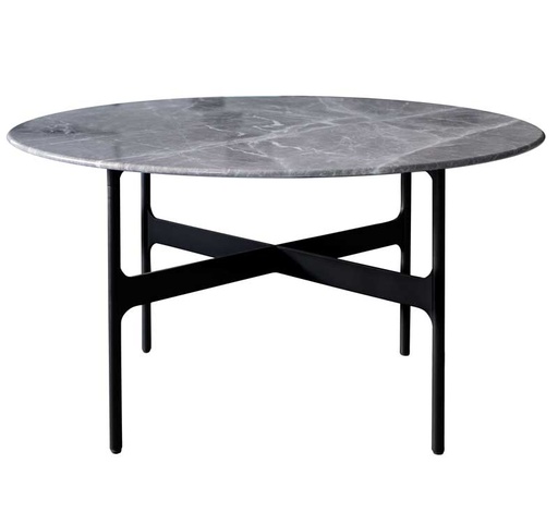 [WENDE-WDT-NCO-GREY-16] Pyöreä ruokapöytä Floema 140 cm, harmaa marmori