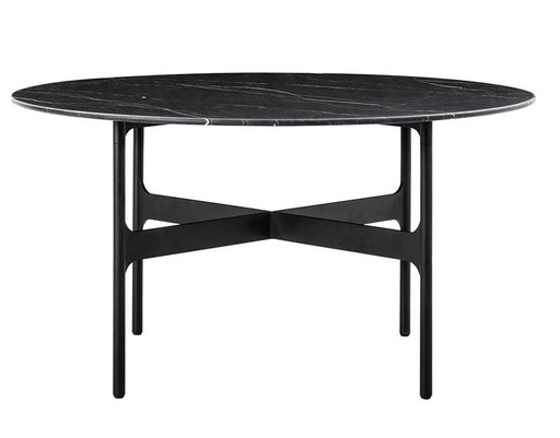 [WENDE-WDT-NCO-BLACK-16] Pyöreä ruokapöytä Floema 140 cm, musta marmori