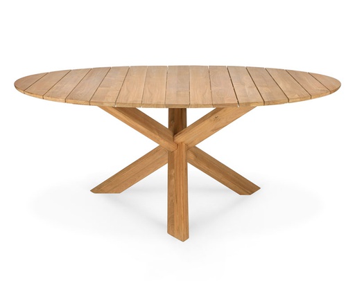 [ETHNI-10280---/A1812] Ruokapöytä Circle Outdoor 163 cm, tiikki