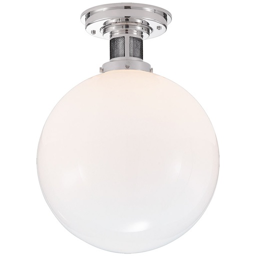 [VCC-RL 4461PN-WG-EU] Kattovalaisin Ralph Lauren McCarren Medium Flush Mount, Nickel