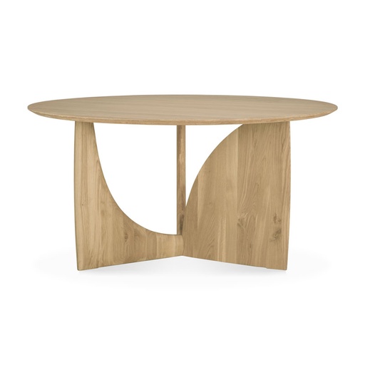 [ETHNI-53067] Pyöreä ruokapöytä Oak Geometric 150 cm, tammi